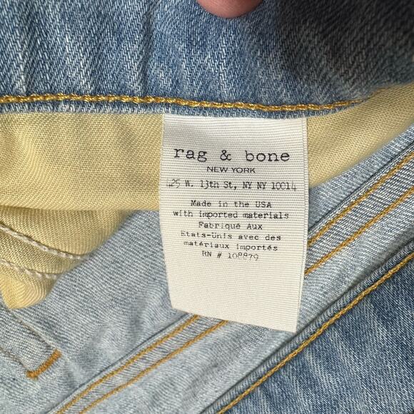 Rag & Bone Jean Thrasher Skinny Jeans Light Wash Size 30 Women’s Mid Rise Denim - Picture 5 of 10